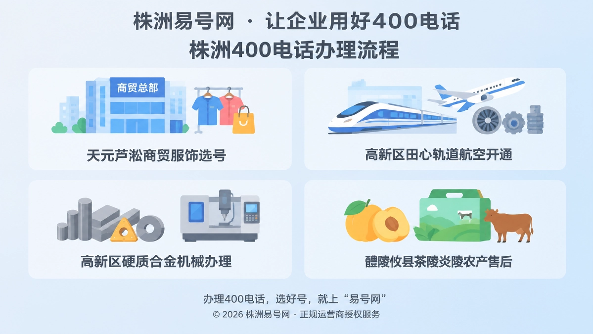 株洲易号网400电话办理流程
