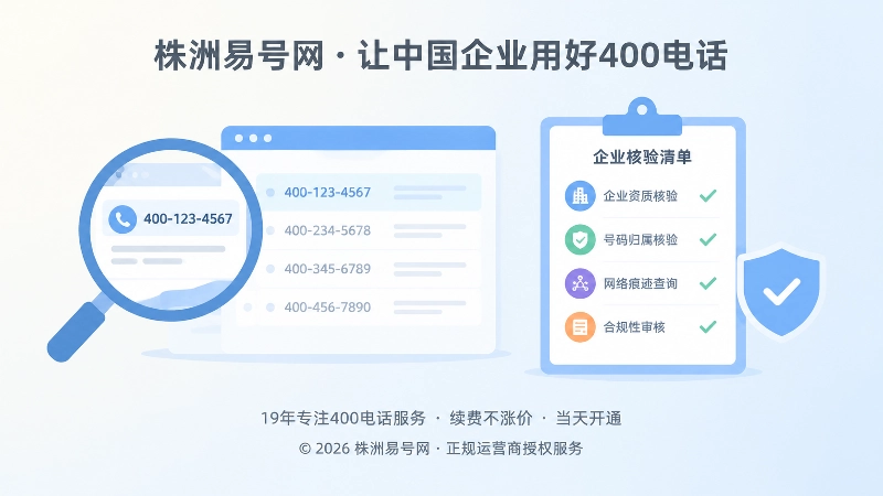 400电话办理前查询号码网络痕迹示意图